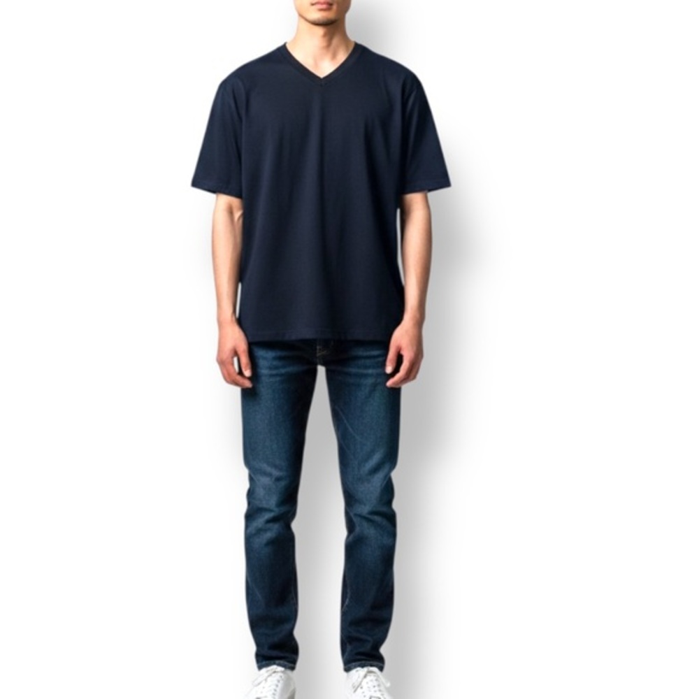 4/$20 H&M Basic Black V-Neck Short Sleeve Tee Shirt US M